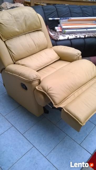 kanapa fotel -prawdziwa skóra