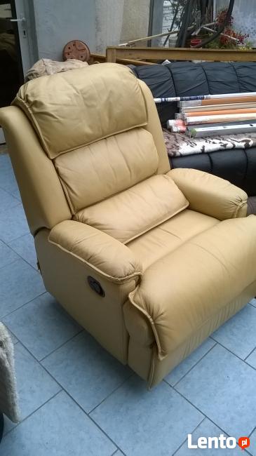 kanapa fotel -prawdziwa skóra