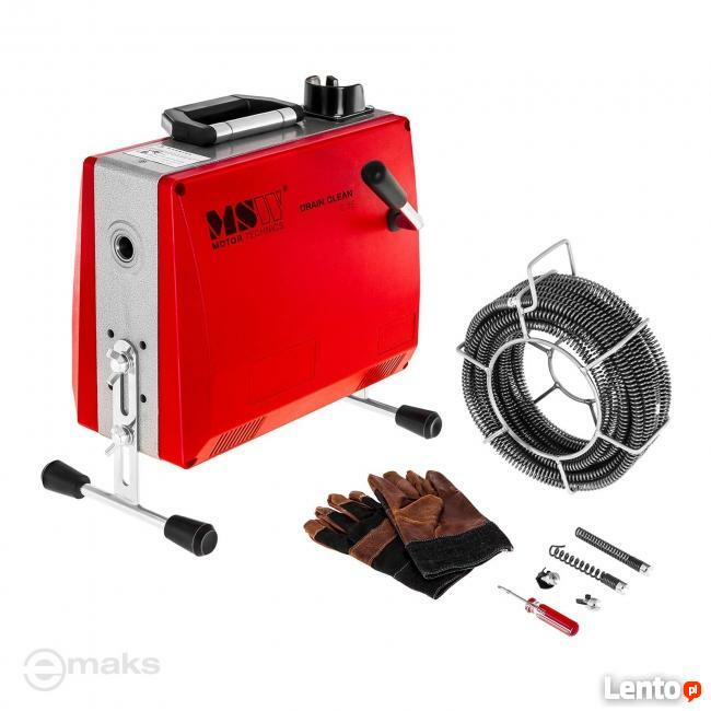 Żmijka elektryczna przepychacz do rur 14,7m + akcesoria