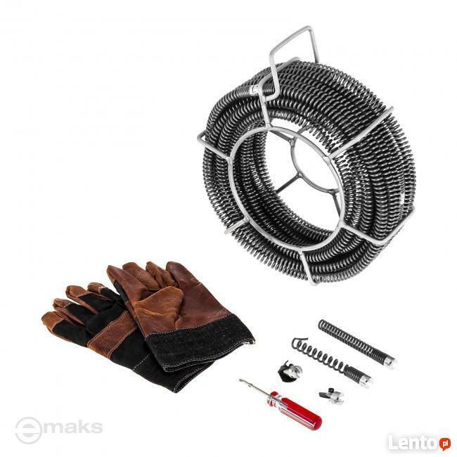 Żmijka elektryczna przepychacz do rur 14,7m + akcesoria