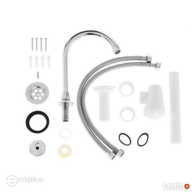 Umywalka uruchamiana kolanem wraz z akcesoriami