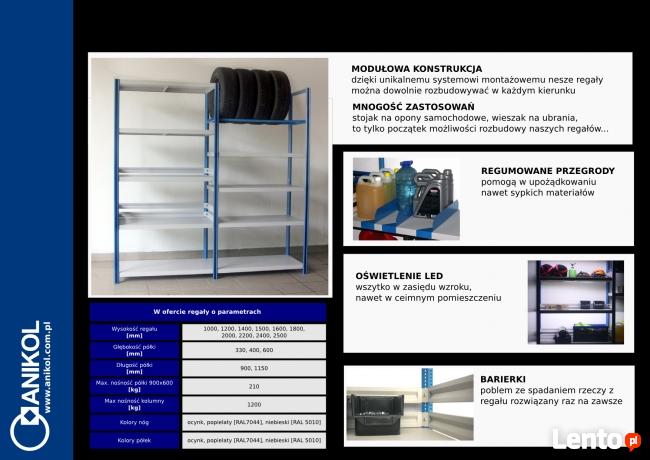Regał modułowy typG magazynowy, sklepowy ,domowy. B.mocny