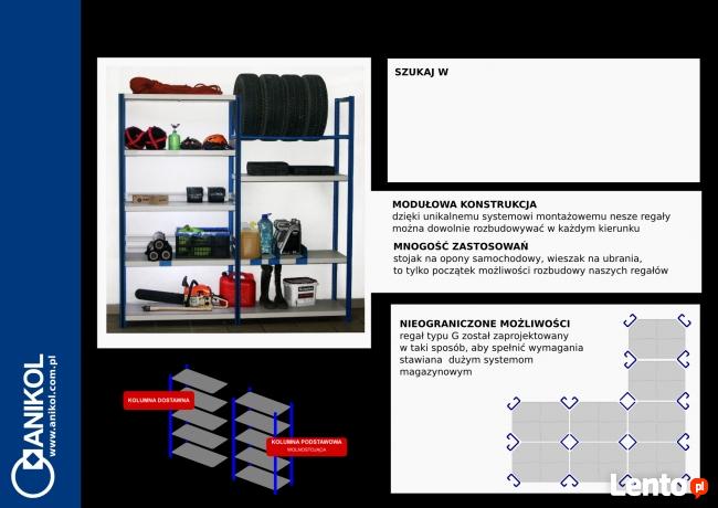 Regał modułowy typG magazynowy, sklepowy ,domowy. B.mocny