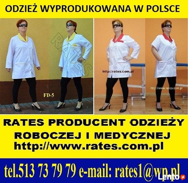Ubrania piekarskie fartuchy bawełniane RATES producent