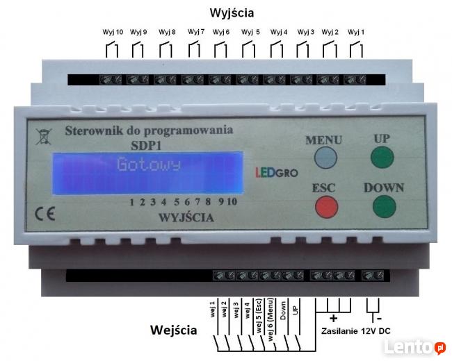 Sterownik do programowania, 6 wejść, 10 wyjść, ustaw swój pr