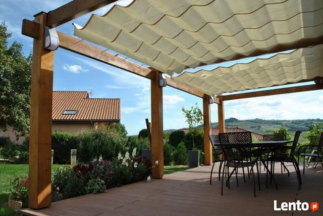 Płótno żaglowe na taras.