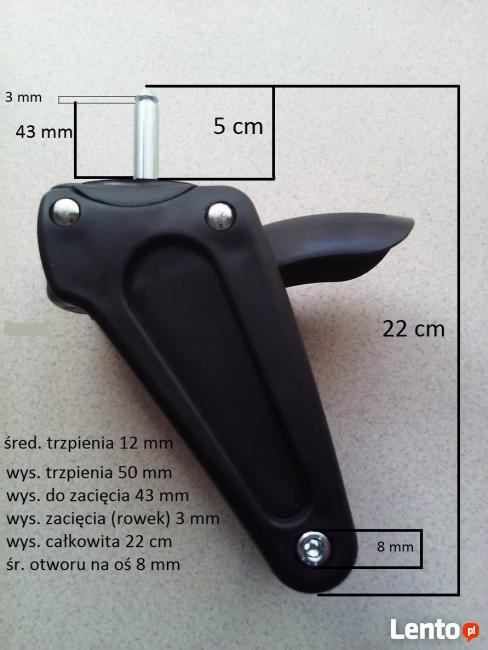 Mocowanie, widełki koła przód do wózków dziecięcych