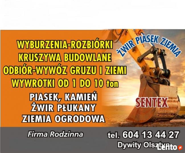 sprzedam gruz budowlany gruz kruszony Olsztynie tłuczeń