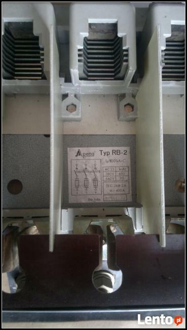 Rozłącznik bezpiecznikowy RB-2 ; Apena ; Ie 400A