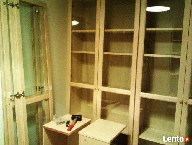 Skręcanie mebli biurowych, regałów,faktury.