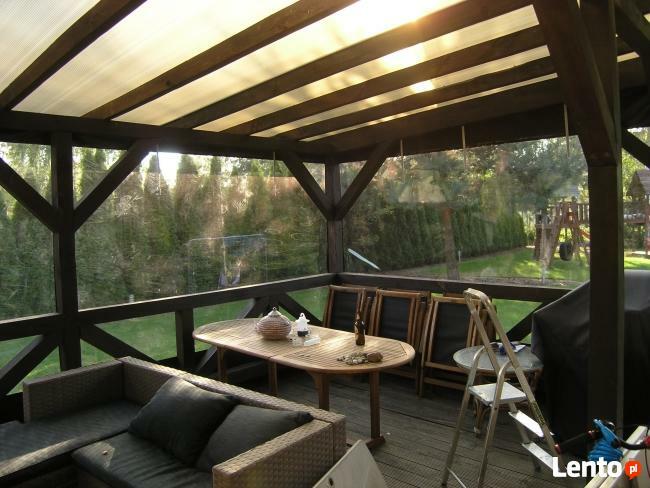 Zadaszenie na taras witryny rolety markizy z plandeki folii