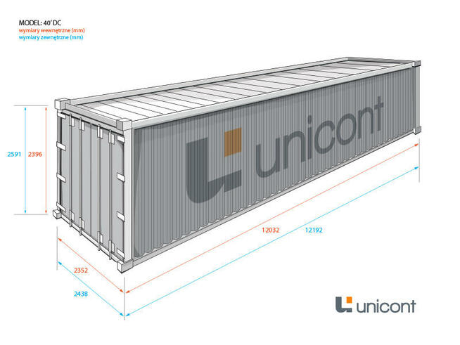 Kontenery morskie 40DV 40HC duży wybór