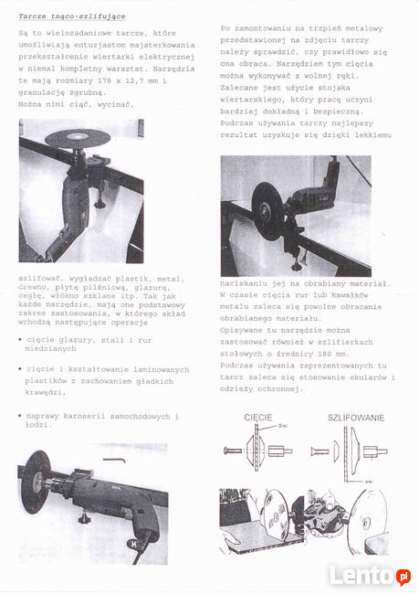 TARCZA ŚCIERNA WŁÓKNINA fi 180mm DO WIERTARKI ŚCIERNICA