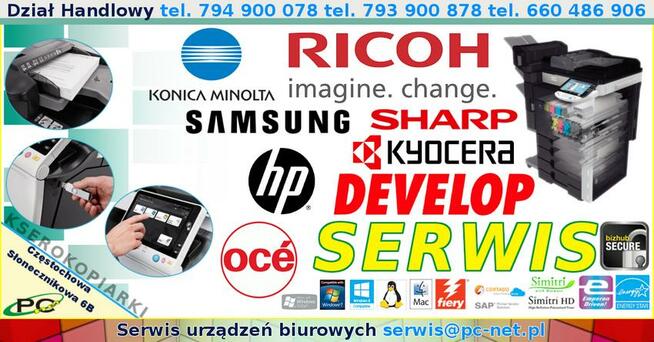 Serwis kserokopiarek Częstochowa przeglądy konserwacje toner