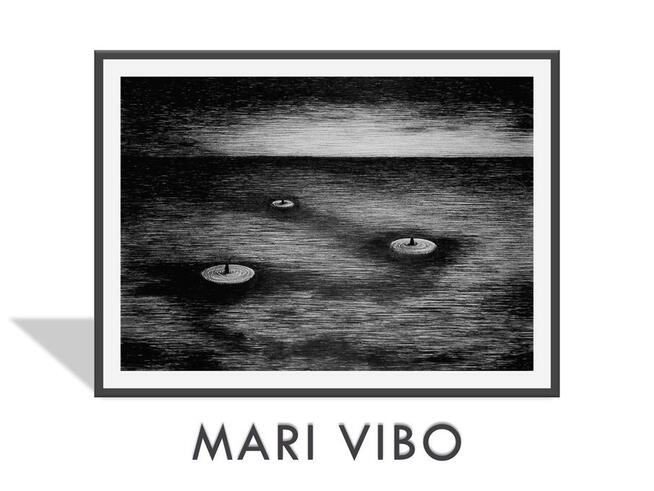 On the surface Mari Vibo 30x21 cm cienkopis rysunek grafika