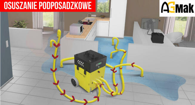 Osuszanie podposadzkowe AGMAK Osuszanie po zalaniu