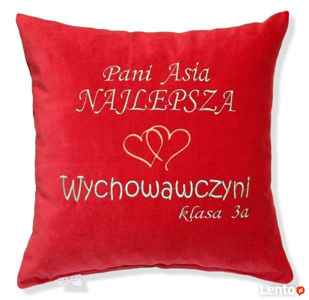 Poduszka Prezent dla Nauczyciela Przedszkolanki z napisem