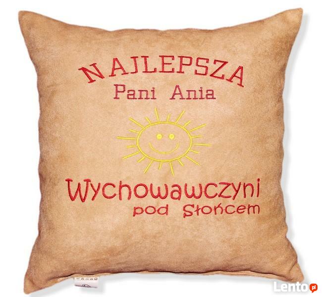 Poduszka Prezent dla Nauczyciela Przedszkolanki z napisem