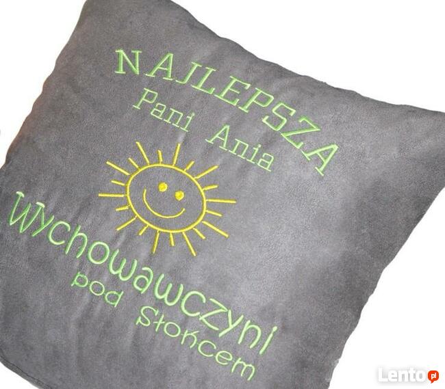 Poduszka Prezent dla Nauczyciela Przedszkolanki z napisem