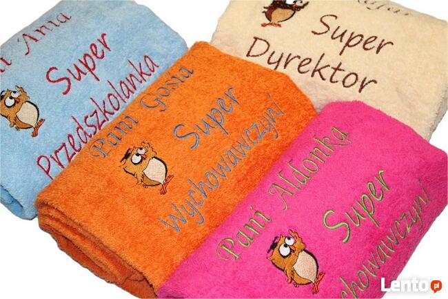 Prezent Ręcznik dla Nauczyciela Wychowawcy Trenera z napisem