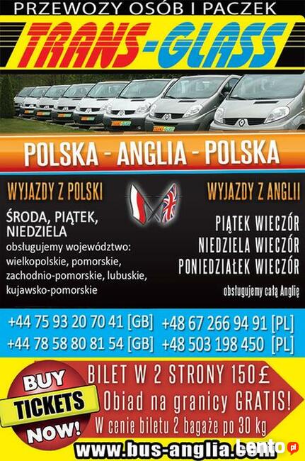 PRZEWÓZ OSÓB I PACZEK POLSKA-ANGLIA-POLSKA