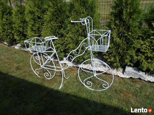 Rower kwietnik ozdoba do ogrodu na taras na balkon