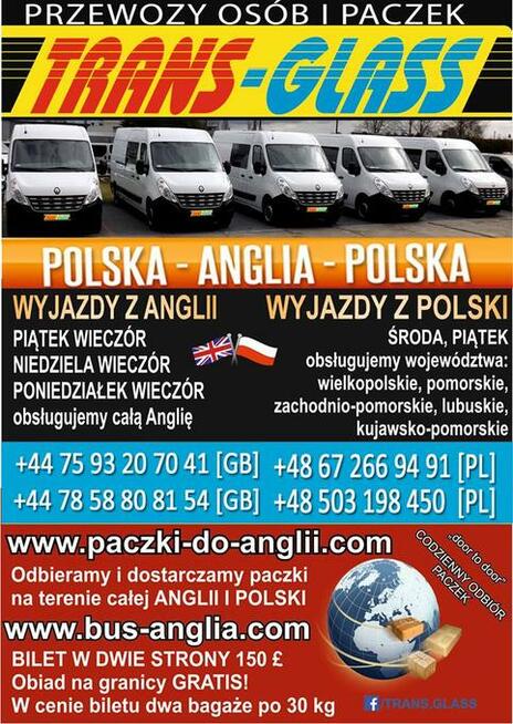 BUSY I PACZKI DO ANGLII