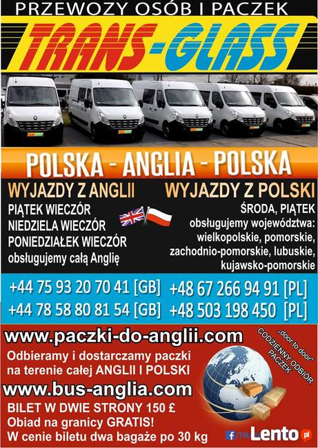 BUSY I PACZKI DO ANGLII