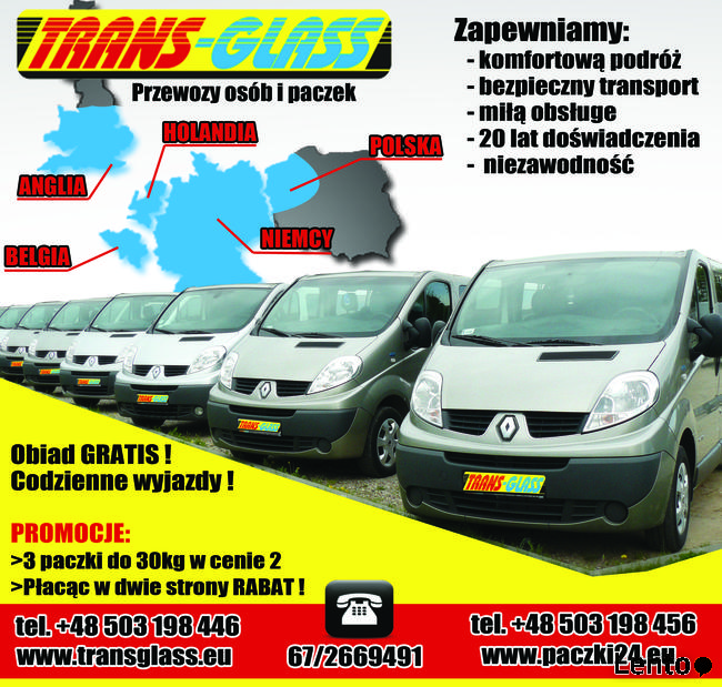 BUSY I PACZKI DO ANGLII