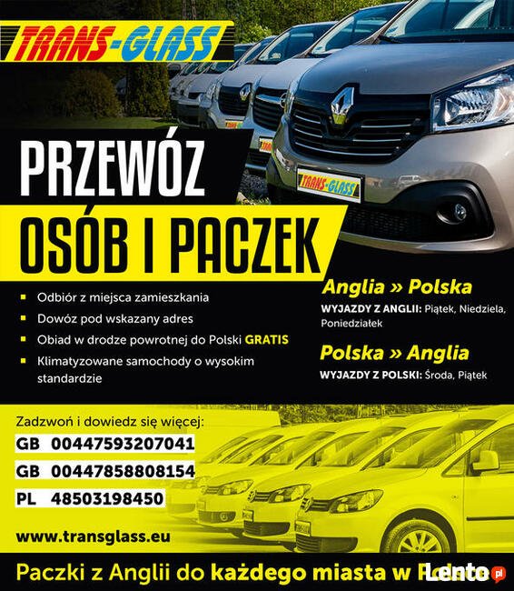 PRZEWÓZ OSÓB I PACZEK POLSKA-ANGLIA-POLSKA
