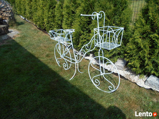 Rower kwietnik ozdoba do ogrodu na taras na balkon