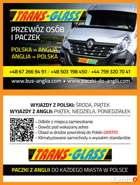 BUSY I PACZKI DO ANGLII
