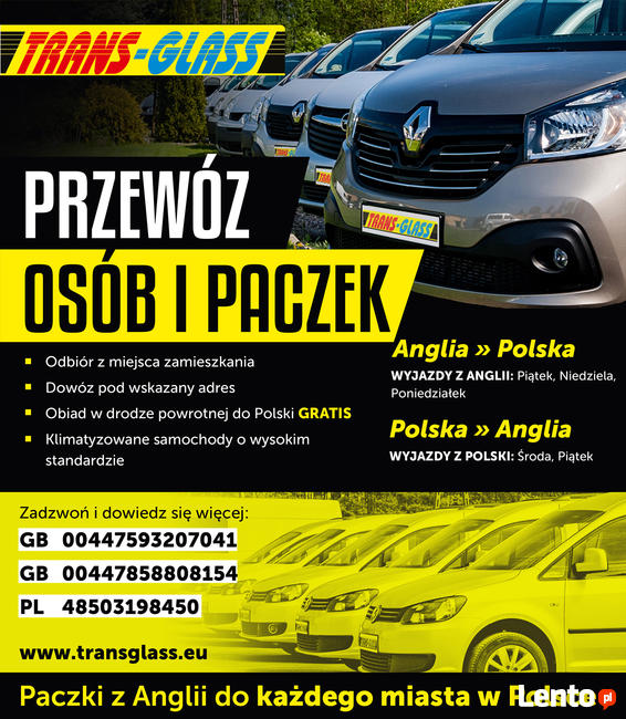 PRZEWÓZ OSÓB I PACZEK POLSKA-ANGLIA-POLSKA