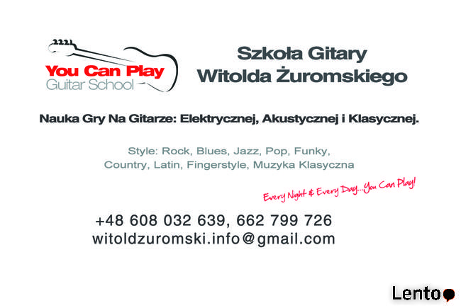 NAUKA GRY NA GITARZE W OBORNIKACH WLKP.