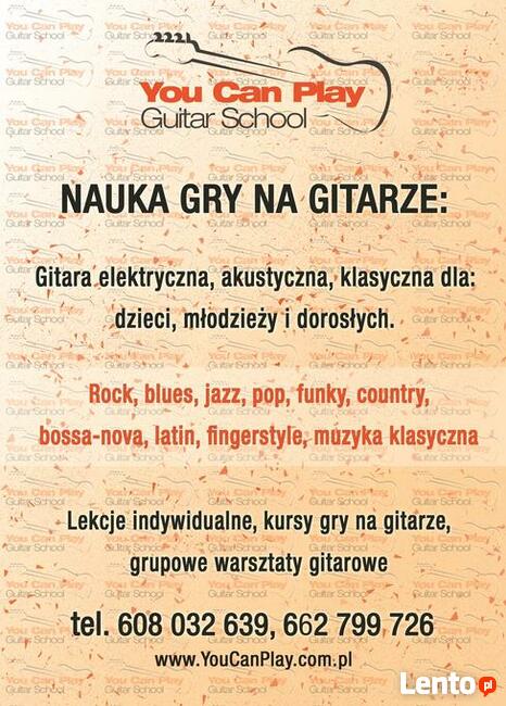 Lekcje Gry Na Gitarze w Poznaniu