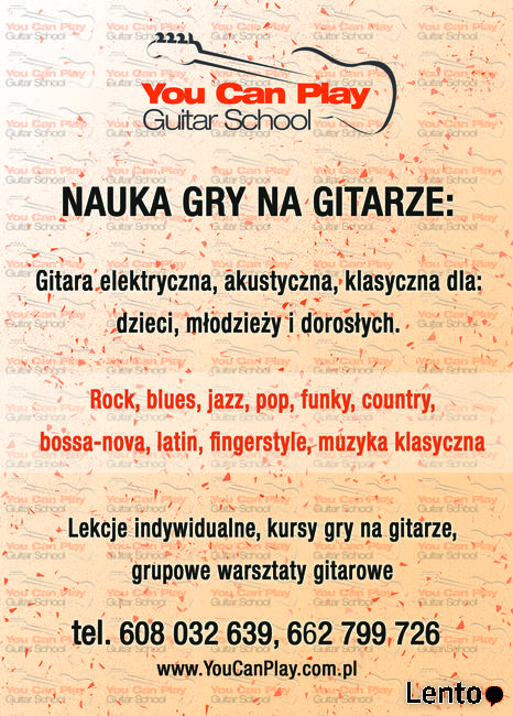 NAUKA GRY NA GITARZE W OBORNIKACH WLKP.
