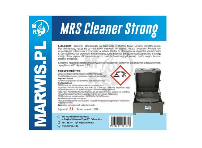 KONCENTRAT DO MYJEK KOSZOWYCH MRS CLEANER STRONG 5L