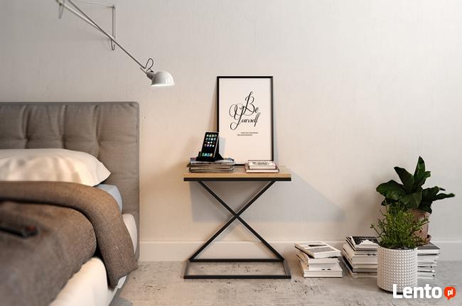 Nowoczesny Stolik pomocniczy / nocny LOFT - stal