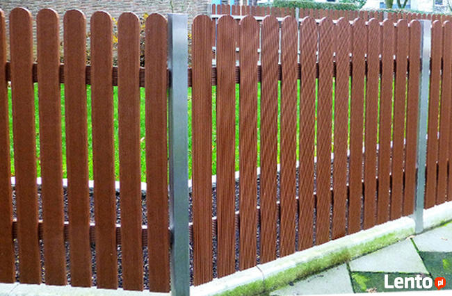 Sztachety z ekodesek kompozytowych ogrodzenie drewno + pcv