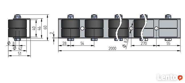 Listwa do kombajnu 651 na porzeczki, jagody gr. 3mm