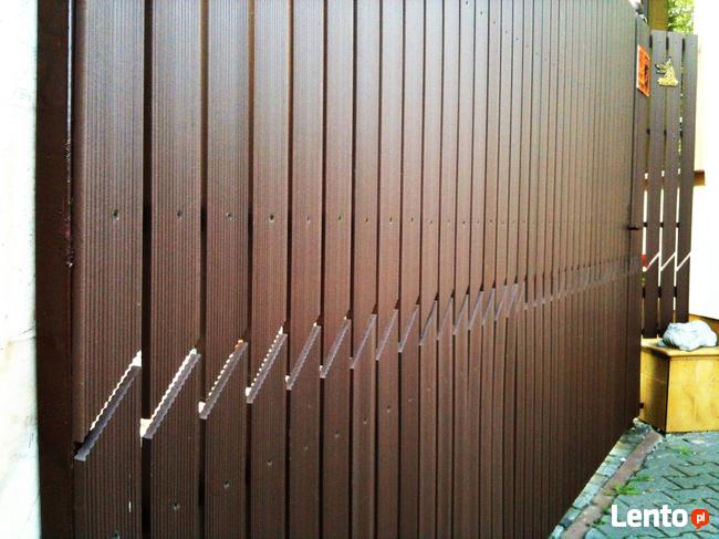 Sztachety z ekodesek kompozytowych ogrodzenie drewno + pcv