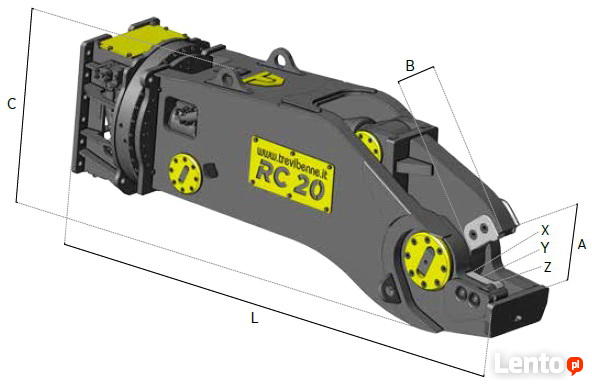 TREVIBENNE RC 20 łamacz SZYN KOLEJOWYCH z dostawą i montażem