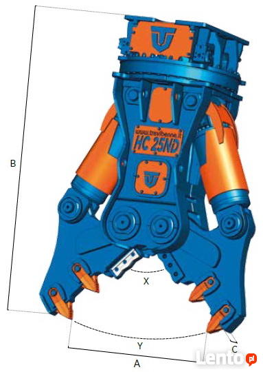 TREVIBENNE HC 15 ND Nożyce wyburzeniowe 1730kg HARDOX