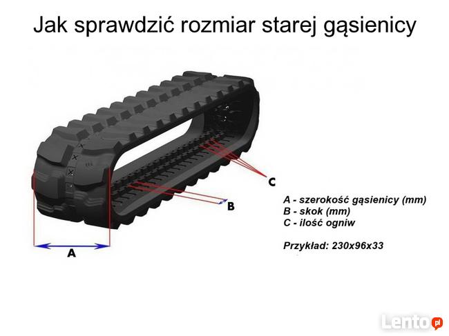 Nowa wzmocniona bezszwowa gąsienica gumowa 230x72x54