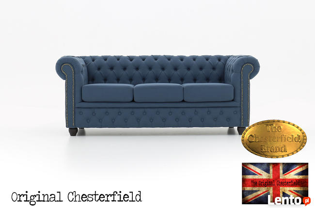 Chesterfield sofa Brighton Pitch z materialu
