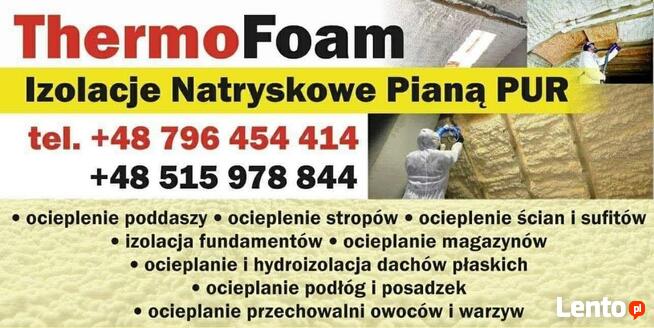 Ocieplenia natryskowe pianą PUR, rekuperacja, termowizja