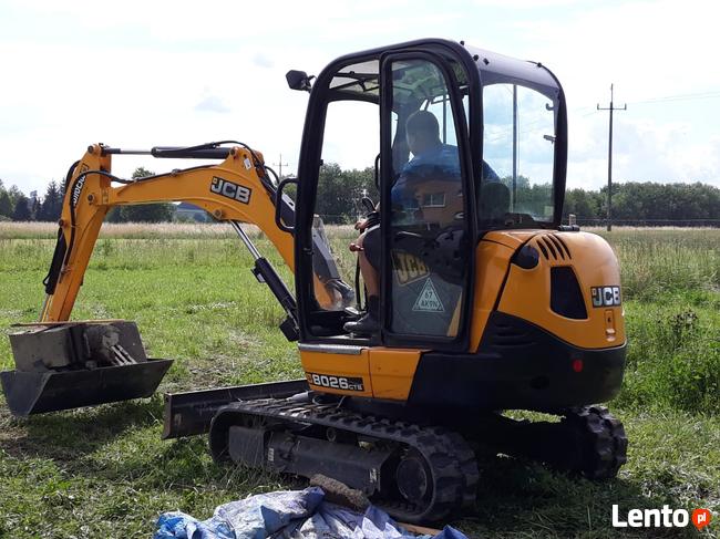 Usługi Minikoparką, Koparka JCB roboty ziemne Wywrotka 3.5t