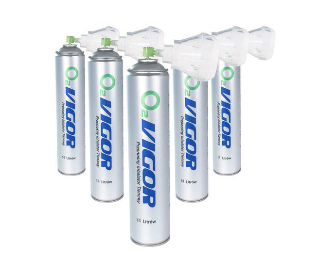 Tlen inhalacyjny w puszce 14 litrów (do 140 zastosowań)