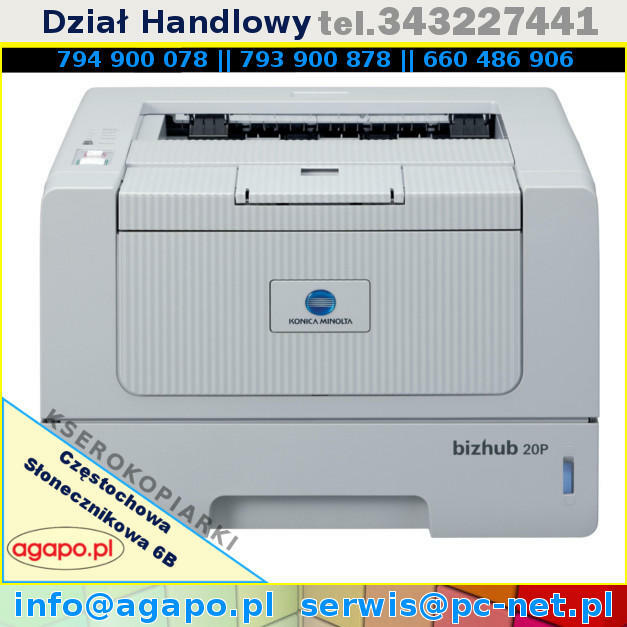 Drukarka laserowa Konica Minolta bizhub 20p sieć, duplex,