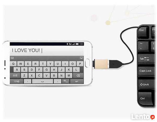 Adapter kabel przejściówka OTG USB-C typ C - USB 3.0 myszka